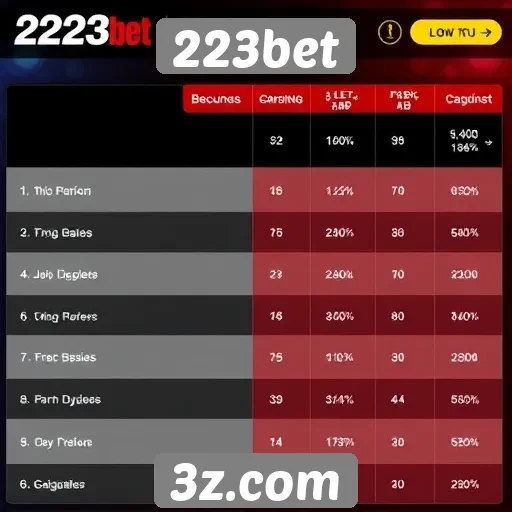 Comparação de jogos disponíveis no 223bet