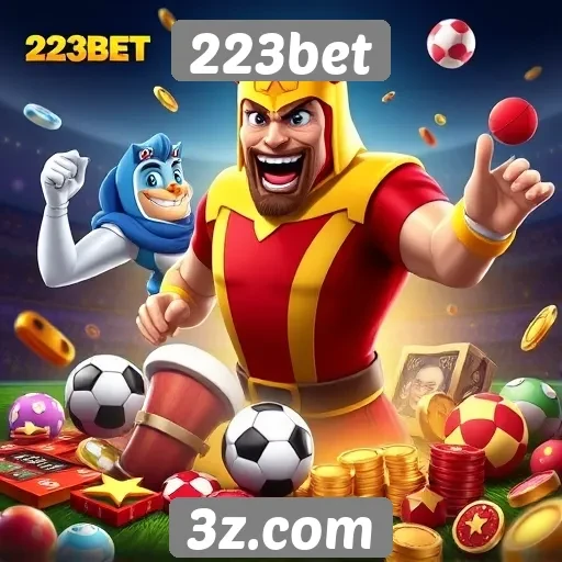 Diversidade de jogos disponíveis no 223bet